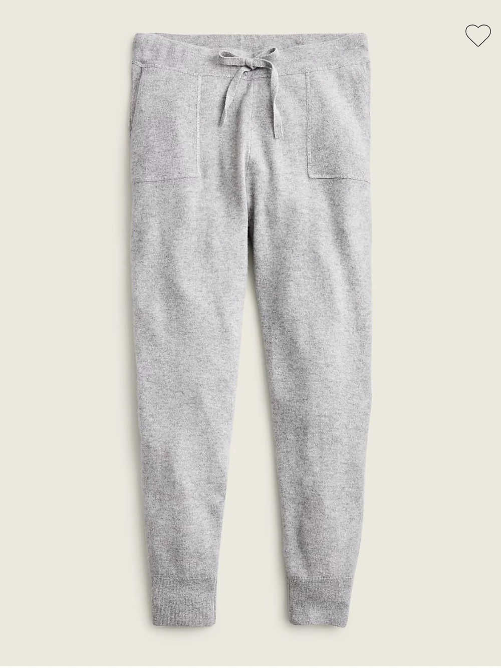 J.Crew Cashmere Blend Knit Jogger Pants Gray Size Medium